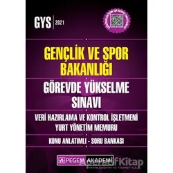 Gençlik ve Spor Bakanlığı Görevde Yükselme Sınavı-Veri Hazırlama ve Kontrol İşletmeni - Yurt Yönetim