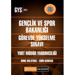 Pegem GYS Gençlik ve Spor Bakanlığı Görevde Yükselme Sınavı Konu Anlatımlı Yurt Müdür Yardımcılığı