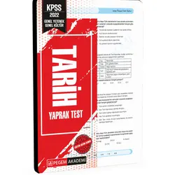 Pegem Akademi 2022 KPSS Genel Yetenek Genel Kültür Tarih Yaprak Test