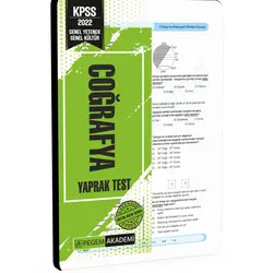 Pegem Akademi 2022 KPSS Genel Yetenek Genel Kültür Coğrafya Yaprak Test