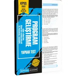 Pegem Akademi 2022 KPSS Eğitim Bilimleri Program Geliştirme Yaprak Test