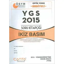 Çanta Yayınları YGS 2015 Soru Kitapçığı İkiz Basım
