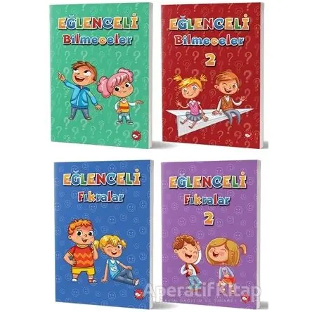 Eğlenceli Fıkralar ve Bilmeceler Seti (4 Kitap Takım) - Kolektif - Beyaz Balina Yayınları