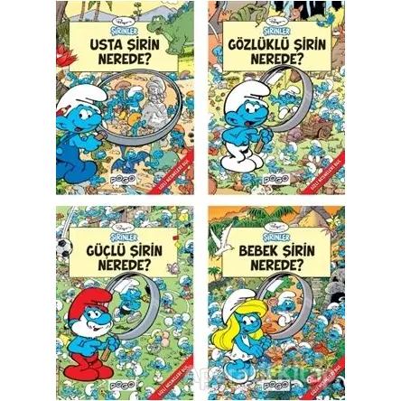 Şirinler Gizli Nesneleri Bul Seti (4 Kitap Takım) - Kolektif - Pogo Çocuk
