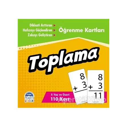 Öğrenme Kartları - Toplama - Kolektif - Martı Çocuk Yayınları