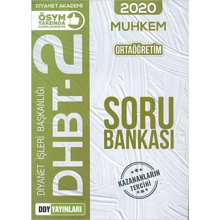 2020 DHBT 2 Muhkem Serisi Ortaöğretim Soru Bankası DDY Yayınları