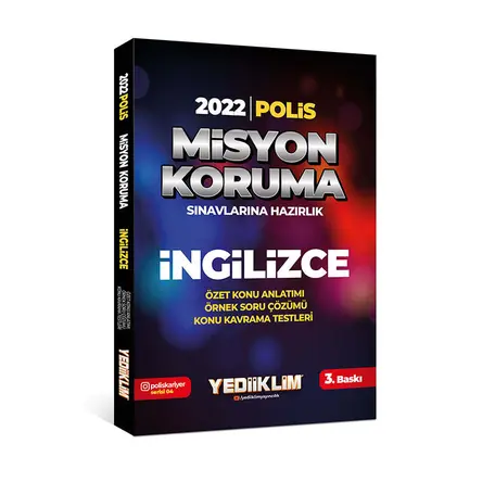 Yediiklim 2022 Polis Misyon Koruma Sınavlarına Hazırlık İngilizce Konu Anlatımı