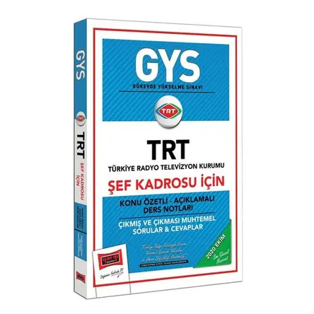 Yargı GYS TRT Şef Kadrosu İçin Konu Özetli