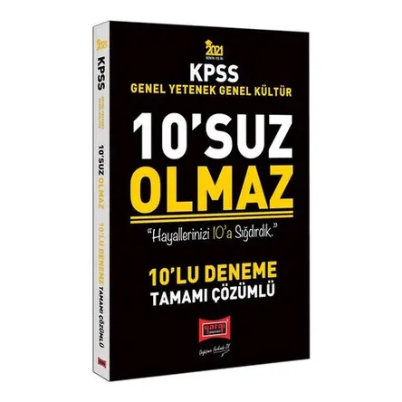 Yargı 2021 KPSS Lisans 10suz Olmaz Tamamı Çözümlü 10 Deneme