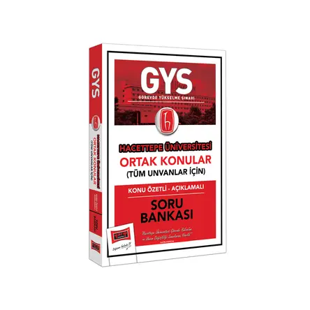 Yargı GYS Hacettepe Üniversitesi Ortak Konular Konu Özetli - Açıklamalı Soru Bankası