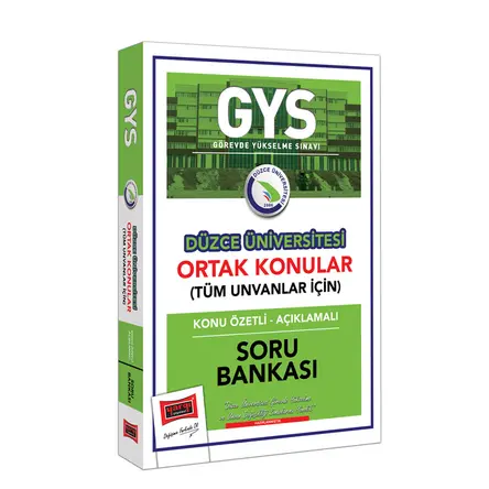 Yargı GYS Düzce Üniversitesi Ortak Konular Konu Özetli Açıklamalı Soru Bankası