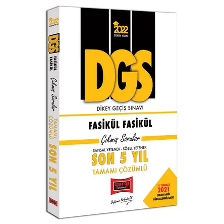 Yargı 2022 DGS Sayısal Yetenek Sözel Yetenek Fasikül Fasikül Son 5 Yıl Tamamı Çözümlü Çıkmış Sorular