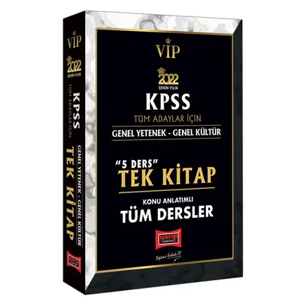 Yargı 2022 VİP KPSS GY GK 5 Ders Tek Kitap Tüm Dersler Konu Anlatımlı