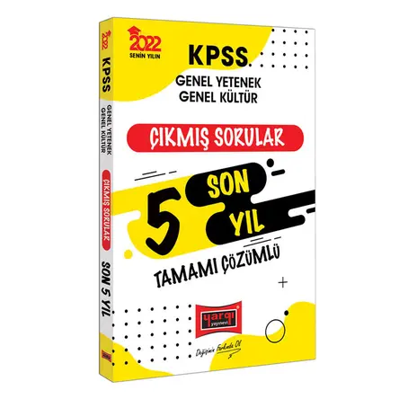Yargı 2022 KPSS GY GK Tamamı Çözümlü Son 5 Yıl Çıkmış Sorular