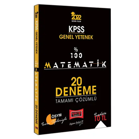 Yargı 2022 KPSS Genel Yetenek %100 Matematik Tamamı Çözümlü 20 Deneme