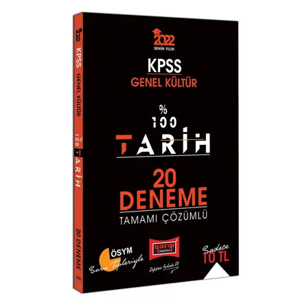 Yargı 2022 KPSS Genel Kültür %100 Tarih Tamamı Çözümlü 20 Deneme