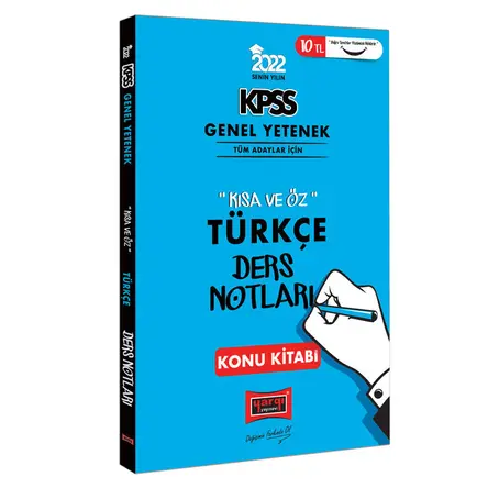 Yargı 2022 KPSS Genel Yetenek Kısa ve Öz Türkçe Ders Notları Konu Kitabı
