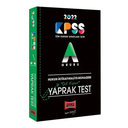 Yargı 2022 KPSS A Hukuk İktisat Maliye Muhasebe Çek Kopart Yaprak Test