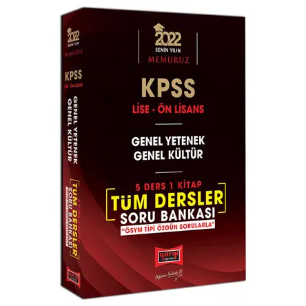 Yargı 2022 KPSS Lise Ön Lisans GY GK 5 Ders 1 Kitap Tüm Dersler Soru Bankası