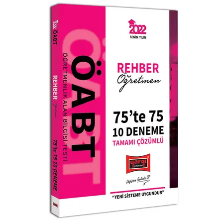 Yargı 2022 ÖABT Rehber Öğretmen 75te 75 Tamamı Çözümlü 10 Deneme
