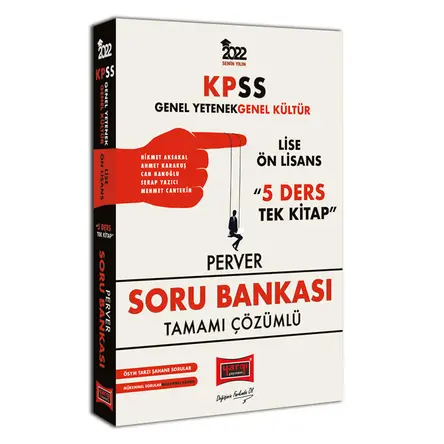 Yargı 2022 KPSS GY GK Lise Ön Lisans 5 Ders Tek Kitap Perver Tamamı Çözümlü Soru Bankası