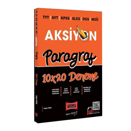 Yargı TYT AYT KPSS ALES DGS MSÜ Aksiyon Paragraf 10x20 Deneme