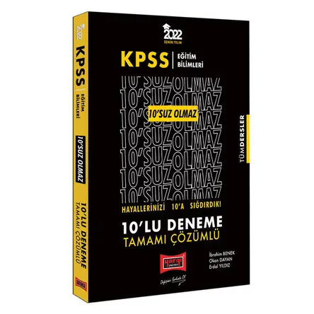 Yargı 2022 KPSS Eğitim Bilimleri 10’SUZ Olmaz Tamamı Çözümlü 10’lu Deneme