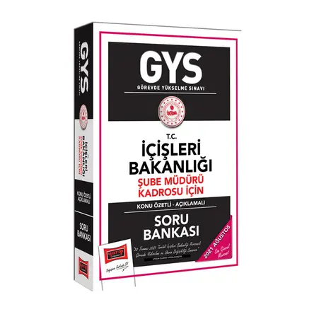 Yargı GYS T.C İçişleri Bakanlığı Şube Müdürü Kadrosu İçin Konu Özetli Soru Bankası