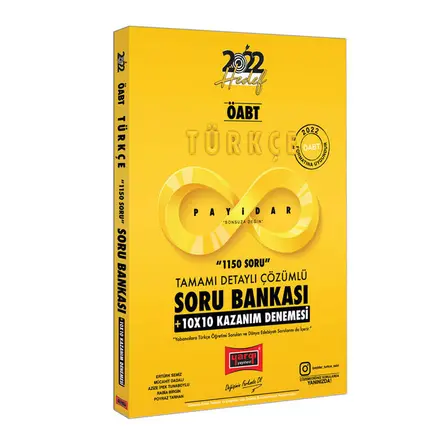 Yargı 2022 ÖABT Payidar Türkçe Öğretmenliği 1150 Çözümlü Soru Bankası + 10x10 Kazanım Denemesi
