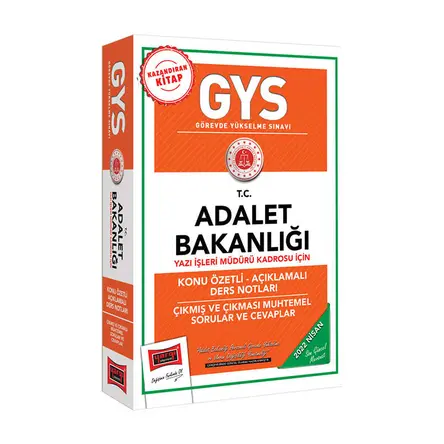 Yargı GYS Adalet Bakanlığı Yazı İşleri Müdürü Kadrosu İçin Konu Özetli Açıklamalı Ders Notları