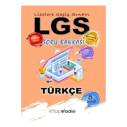 LGS 8. Sınıf Türkçe Soru Bankası Kitap Vadisi Yayınları