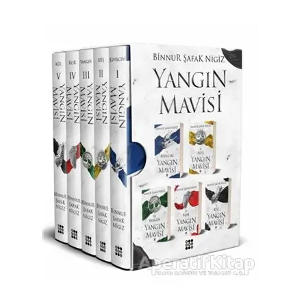 Yangın Mavisi Set (5 Kitap Takım Kutulu) - Binnur Şafak Nigiz - Dokuz Yayınları