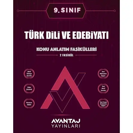Avantaj 9. Sınıf Türk Dili ve Edebiyatı Konu Anlatım Fasikülü 2024 öncesi müfredat