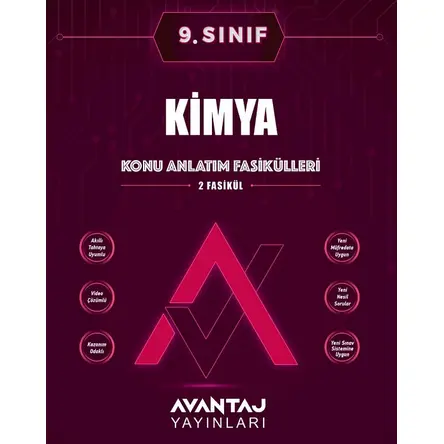 Avantaj 9. Sınıf Kimya Konu Anlatım Fasikülleri 2024 ÖNCESİ MÜFREDAT