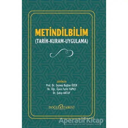 Metindilbilim - Şekip Aktay - Doğu Kitabevi
