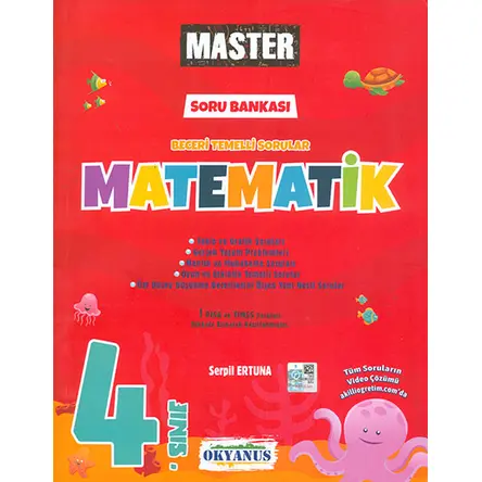 4.Sınıf Matematik Master Soru Bankası Okyanus Yayınları