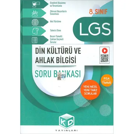 2021 8. Sınıf LGS Din Kültürü ve Ahlak Bilgisi Soru Bankası KD Yayınları