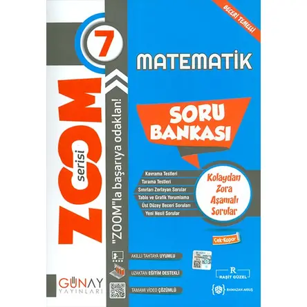 7.Sınıf Zoom Matematik Soru Bankası Günay Yayınları