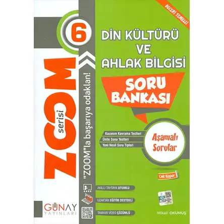 6.Sınıf Zoom Serisi Din Kültürü Soru Bankası Günay Yayınları