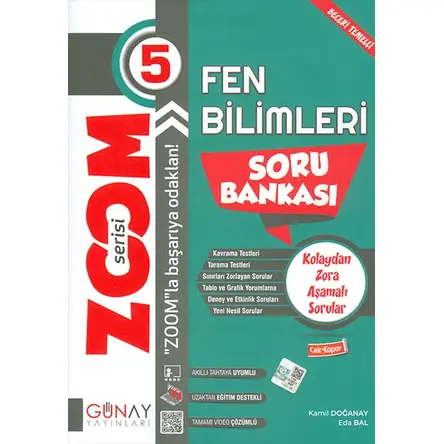 5.Sınıf Fen Bilimleri Zoom Soru Bankası Günay Yayınları