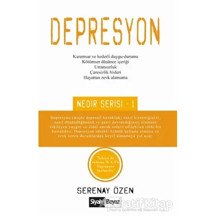 Depresyon - Serenay Özen - Siyah Beyaz Yayınları