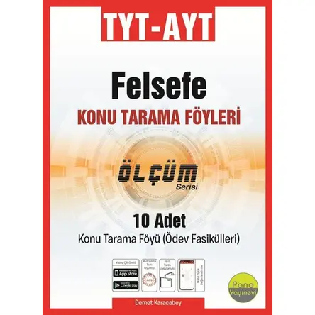 TYT-AYT Felsefe Tarama Föyleri 10 Fasikül Pano Yayınevi