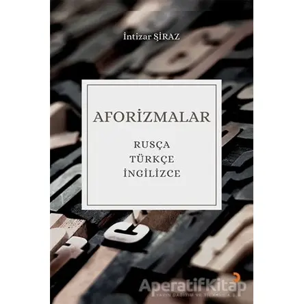 Aforizmalar - İntizar Şiraz - Cinius Yayınları
