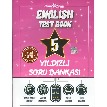 5.Sınıf İngilizce Yıldızlı Soru Bankası Deniz Yıldızı Yayınları