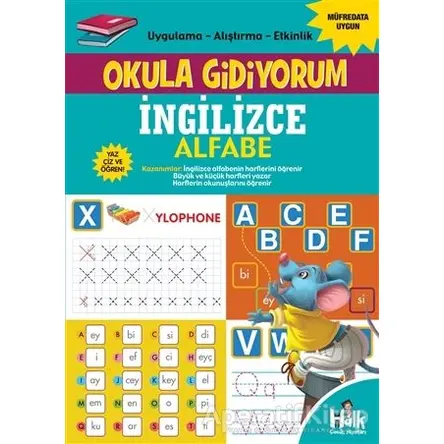 İngilizce Alfabe - Okula Gidiyorum - Kolektif - Halk Kitabevi