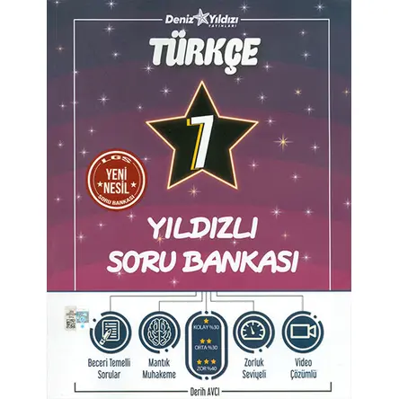 7.Sınıf Türkçe Yıldızlı Soru Bankası Deniz Yıldızı Yayınları