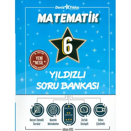6.Sınıf Matematik Yıldızlı Soru Bankası Deniz Yıldızı Yayınları