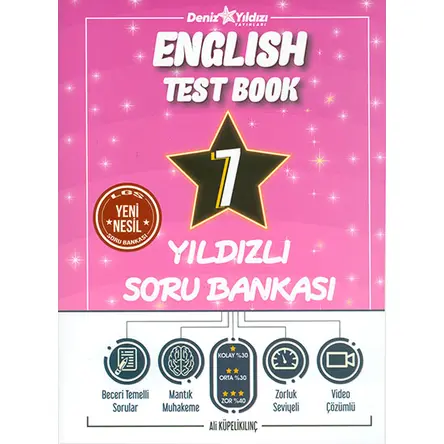 7.Sınıf İngilizce Yıldızlı Soru Bankası Deniz Yıldızı Yayınları