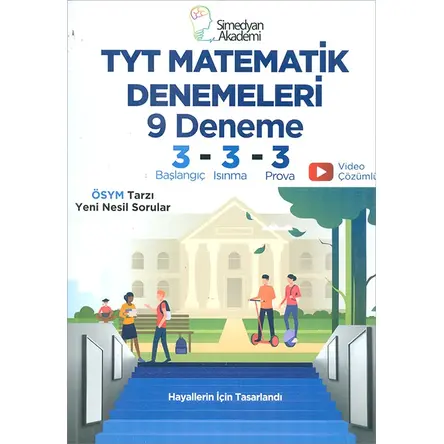 Simedyan Akademi 2021 TYT Matematik Denemeleri 9 Deneme - (3 Başlangıç-3 Isınma-3 Prova)