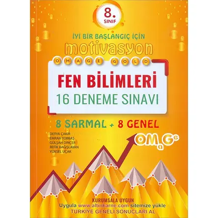 8.Sınıf Omage Gold Motivasyon Fen Bilimleri 16 Deneme Sınavı Omage Yayınları